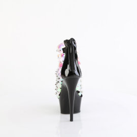 Pleaser DELIGHT-600-9 Stivaletti Con Plateau Vernice Holo Multicolore EU-38 / US-8