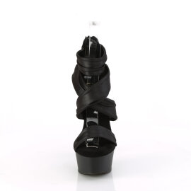 Pleaser DELIGHT-620 Sandali Con Plateau Tessuto Nero...