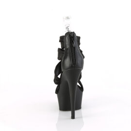 Pleaser DELIGHT-620 Sandali Con Plateau Tessuto Nero EU-35 / US-5