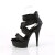 Pleaser DELIGHT-620 Sandali Con Plateau Tessuto Nero EU-35 / US-5