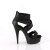 Pleaser DELIGHT-620 Sandali Con Plateau Tessuto Nero EU-35 / US-5