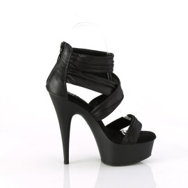 Pleaser DELIGHT-620 Sandali Con Plateau Tessuto Nero EU-41 / US-11