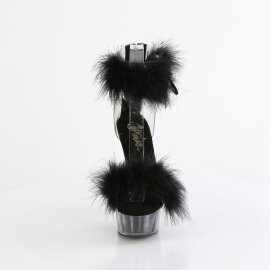 Pleaser DELIGHT-624F Sandali Con Plateau Trasparente Nero...