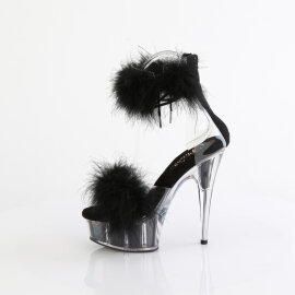 Pleaser DELIGHT-624F Sandali Con Plateau Trasparente Nero EU-35 / US-5