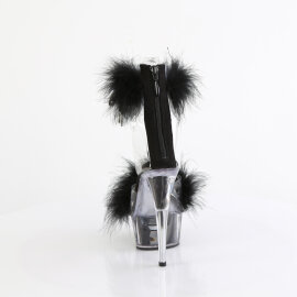 Pleaser DELIGHT-624F Sandali Con Plateau Trasparente Nero EU-35 / US-5