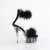 Pleaser DELIGHT-624F Sandali Con Plateau Trasparente Nero EU-35 / US-5