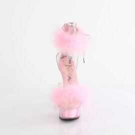 Pleaser DELIGHT-624F Sandali Con Plateau Trasparente Rosa...