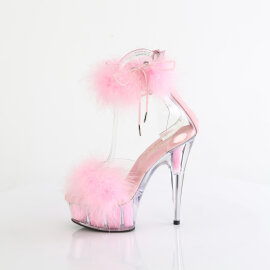 Pleaser DELIGHT-624F Sandali Con Plateau Trasparente Rosa EU-36 / US-6