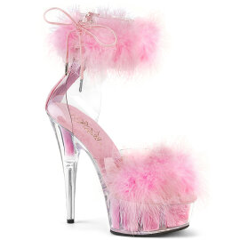 Pleaser DELIGHT-624F Sandali Con Plateau Trasparente Rosa...