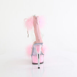 Pleaser DELIGHT-624F Sandali Con Plateau Trasparente Rosa EU-39 / US-9