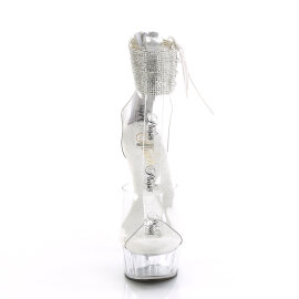 Pleaser DELIGHT-624RS Sandali Con Plateau Trasparente...