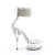 Pleaser DELIGHT-624RS Sandali Con Plateau Trasparente Strass Trasparente Argento EU-37 / US-7