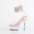 Pleaser DELIGHT-624RS Sandali Con Plateau Trasparente Strass Argento EU-40 / US-10