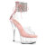Pleaser DELIGHT-624RS Sandali Con Plateau Trasparente Strass Argento EU-41 / US-11