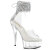 Pleaser DELIGHT-624RS-02 Sandali Con Plateau Trasparente Strass Trasparente EU-37 / US-7