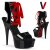 Pleaser Sandali DELIGHT-600-14FH Vernice Nero/Nero EU-36 / US-6