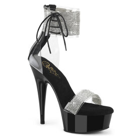 Pleaser DELIGHT-627RS Sandali Con Plateau Trasparente...