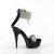 Pleaser DELIGHT-627RS Sandali Con Plateau Trasparente Strass Nero EU-38 / US-8