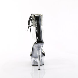 Pleaser DELIGHT-627RS Sandali Con Plateau Trasparente Strass Trasparente EU-36 / US-6