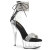 Pleaser DELIGHT-627RS Sandali Con Plateau Trasparente Strass Trasparente EU-36 / US-6