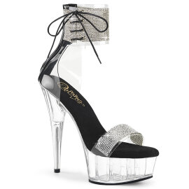 Pleaser DELIGHT-627RS Sandali Con Plateau Trasparente...
