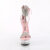 Pleaser DELIGHT-627RS Sandali Con Plateau Trasparente Strass Argento EU-38 / US-8