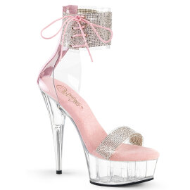 Pleaser DELIGHT-627RS Sandali Con Plateau Trasparente...
