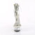 Pleaser DELIGHT-627RS Sandali Con Plateau Trasparente Strass Trasparente Argento EU-38 / US-8