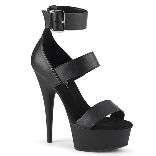Pleaser DELIGHT-629 Sandali Con Plateau Similpelle Nero EU-35 / US-5