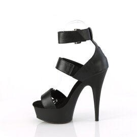 Pleaser DELIGHT-629 Sandali Con Plateau Similpelle Nero EU-35 / US-5