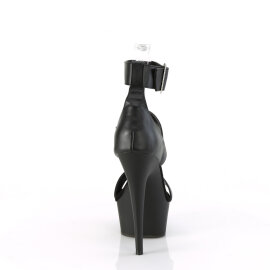 Pleaser DELIGHT-629 Sandali Con Plateau Similpelle Nero EU-35 / US-5