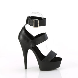 Pleaser DELIGHT-629 Sandali Con Plateau Similpelle Nero EU-37 / US-7