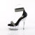 Pleaser DELIGHT-641 Sandali Con Plateau Tessuto Trasparente Nero EU-35 / US-5