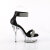 Pleaser DELIGHT-641 Sandali Con Plateau Tessuto Trasparente Nero EU-35 / US-5