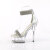 Pleaser DELIGHT-641 Sandali Con Plateau Tessuto Trasparente Argento EU-40 / US-10