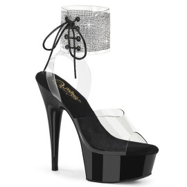 Pleaser DELIGHT-691-2RS Sandali Con Plateau Trasparente...