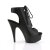 Pleaser DELIGHT-600-20 Stivaletti - Similpelle Nero/Nero Opaco EU-40 / US-10