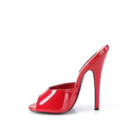 Devious DOMINA-101 Mules Vernice Rosso EU-35 / US-5