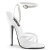 Devious DOMINA-108 Sandali Vernice Bianco EU-37 / US-7