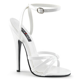 Devious DOMINA-108 Sandali Vernice Bianco EU-41 / US-11