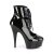 Pleaser DELIGHT-600-22 Stivaletti - Vernice Nero/Nero EU-41 / US-11