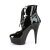 Pleaser DELIGHT-600-22 Stivaletti - Vernice Nero/Nero EU-39 / US-9