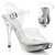 Fabulicious ELEGANT-408 Sandali Con Plateau Cromato Trasparente Argento EU-40 / US-10