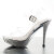 Fabulicious ELEGANT-408 Sandali Con Plateau Cromato Trasparente Argento EU-40 / US-10
