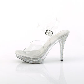 Fabulicious ELEGANT-408ABRS Sandali Con Plateau Trasparente Strass Trasparente EU-36 / US-6