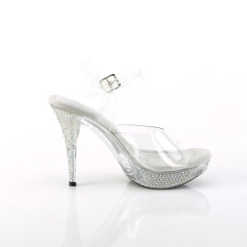 Fabulicious ELEGANT-408ABRS Sandali Con Plateau Trasparente Strass Trasparente EU-36 / US-6