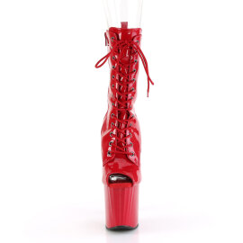 Pleaser ENCHANT-1041 Stivaletti Con Plateau Vernice Rosso...