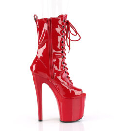 Pleaser ENCHANT-1041 Stivaletti Con Plateau Vernice Rosso EU-35 / US-5