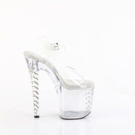 Pleaser ENCHANT-708RS Sandali Con Plateau Trasparente Strass Trasparente EU-37 / US-7