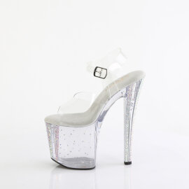 Pleaser ENCHANT-708RS-01 Sandali Con Plateau Trasparente Strass Trasparente EU-38 / US-8